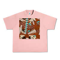 Salmon football leopard gemstone seamless pattern Urban Heavy Tee - JahusDesignShop