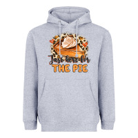 Heather Grey Just Here For The Pie Heavyweight Hoodie - MaliasSmallBusiness