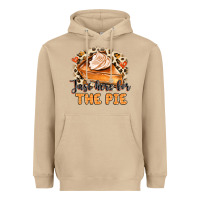Mushroom Just Here For The Pie Heavyweight Hoodie - MaliasSmallBusiness