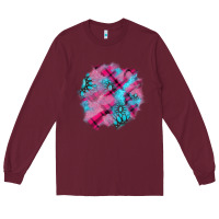 Burgundy v.d gemstone's patches Long Sleeve Tee - AdoDesignShop