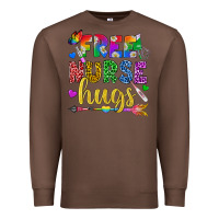 Chestnut Free Nurse Hugs Pride LGBTQ+ Premium Sweatshirt - BundleAndBundleShop