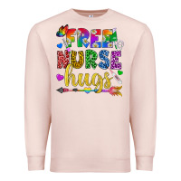 Pale Pink Free Nurse Hugs Pride LGBTQ+ Premium Sweatshirt - BundleAndBundleShop