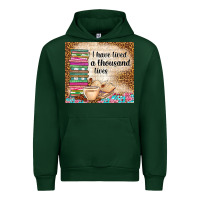 Forest Green i have lived a thousand lives Urban Hoodie - TumblerDesignByShophia