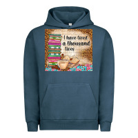 Pigment Midnight Navy i have lived a thousand lives Urban Hoodie - TumblerDesignByShophia