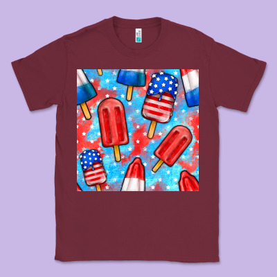 4th Of July Popsicle Seamless Pattern Classic Tee Designed By Bundleandbundleshop