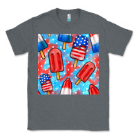 Charcoal Heather 4th of july popsicle seamless pattern Classic Tee - BundleAndBundleShop