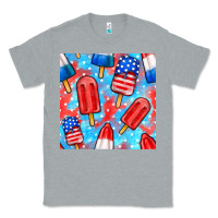 Heather Grey 4th of july popsicle seamless pattern Classic Tee - BundleAndBundleShop