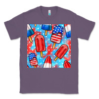 Lavender 4th of july popsicle seamless pattern Classic Tee - BundleAndBundleShop