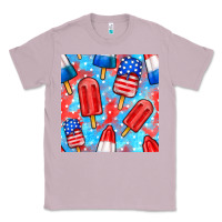 Lilac 4th of july popsicle seamless pattern Classic Tee - BundleAndBundleShop