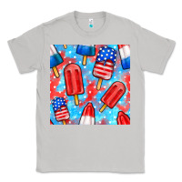 Moon Dust 4th of july popsicle seamless pattern Classic Tee - BundleAndBundleShop