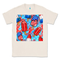 Natural 4th of july popsicle seamless pattern Classic Tee - BundleAndBundleShop