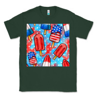 Sports Green 4th of july popsicle seamless pattern Classic Tee - BundleAndBundleShop