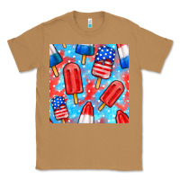 Toasted Coconut 4th of july popsicle seamless pattern Classic Tee - BundleAndBundleShop