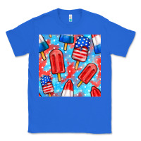 True Royal 4th of july popsicle seamless pattern Classic Tee - BundleAndBundleShop