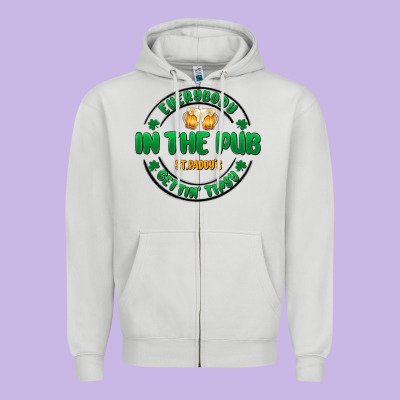 Everybody In The Pub Getting Tipsy Zipper Hoodie Designed By Maliassmallbusiness