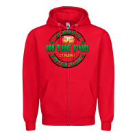 Red everybody in the pub getting tipsy Zipper Hoodie - MaliasSmallBusiness