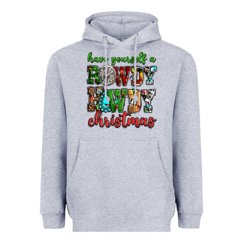 Have Yourself A Rowdy Howdy Christmas Heavyweight Hoodie by NancyCooperArtShop | Teevron