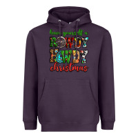 Plum Have yourself a rowdy howdy Christmas Heavyweight Hoodie - NancyCooperArtShop