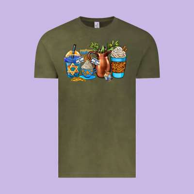 Hannukah Coffee Cups Vintage Tee Designed By Adodesignshop