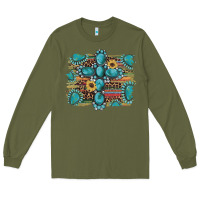 Army Green western gemstone cross sunflowers serape leopard glitter Long Sleeve Tee - Artiststas