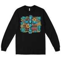 Black western gemstone cross sunflowers serape leopard glitter Long Sleeve Tee - Artiststas