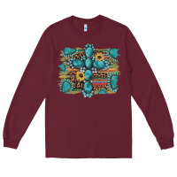 Burgundy western gemstone cross sunflowers serape leopard glitter Long Sleeve Tee - Artiststas
