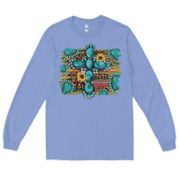Colony Blue western gemstone cross sunflowers serape leopard glitter Long Sleeve Tee - Artiststas