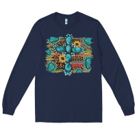 Navy western gemstone cross sunflowers serape leopard glitter Long Sleeve Tee - Artiststas