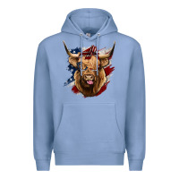 Colony Blue American Highland Cow Premium Hoodie - Bettercallsaul