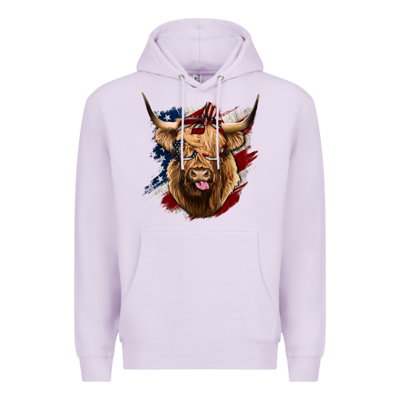 American Highland Cow Premium Hoodie by Bettercallsaul | Teevron