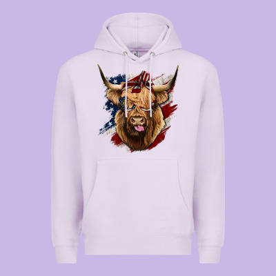 American Highland Cow Premium Hoodie Designed By Bettercallsaul