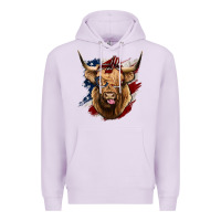 Lilac American Highland Cow Premium Hoodie - Bettercallsaul