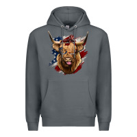 Rock American Highland Cow Premium Hoodie - Bettercallsaul