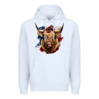 White American Highland Cow Premium Hoodie - Bettercallsaul
