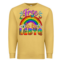 Antique Gold Western Free To Be Lgbtq Premium Sweatshirt - BundleAndBundleShop