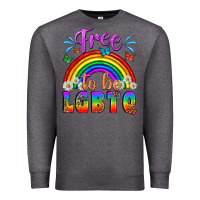 Charcoal Heather Western Free To Be Lgbtq Premium Sweatshirt - BundleAndBundleShop