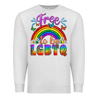 Oatmeal Heather Western Free To Be Lgbtq Premium Sweatshirt - BundleAndBundleShop