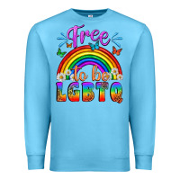 Ocean Blue Western Free To Be Lgbtq Premium Sweatshirt - BundleAndBundleShop