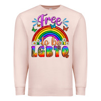 Pale Pink Western Free To Be Lgbtq Premium Sweatshirt - BundleAndBundleShop