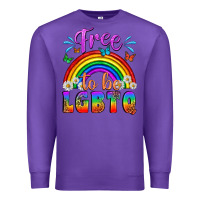 Purple Western Free To Be Lgbtq Premium Sweatshirt - BundleAndBundleShop