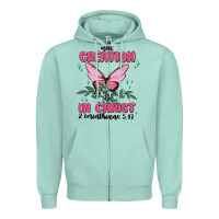 Seafoam new creation in christ 2 corinthians5.17 Zipper Hoodie - MaliasSmallBusiness