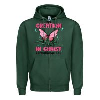 Sports Green new creation in christ 2 corinthians5.17 Zipper Hoodie - MaliasSmallBusiness