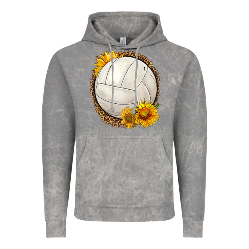 Western Volleyball With Sunflower Vintage Hoodie by HRA Design Shop | Teevron