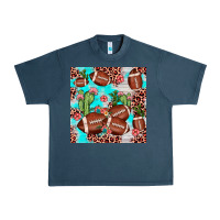 Midnight Navy football leopard cactus seamless pattern Urban Heavy Tee - JahusDesignShop