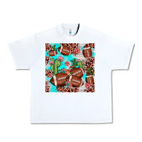 White football leopard cactus seamless pattern Urban Heavy Tee - JahusDesignShop