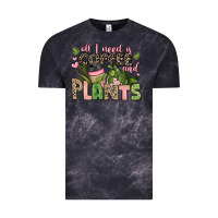 Cloud Black all i need is coffee and plants Vintage Tee - JahusDesignShop