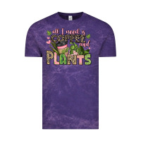 Cloud Purple all i need is coffee and plants Vintage Tee - JahusDesignShop