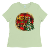 Matcha merry and bright christmas tree Ladies Tee - AdoDesignShop