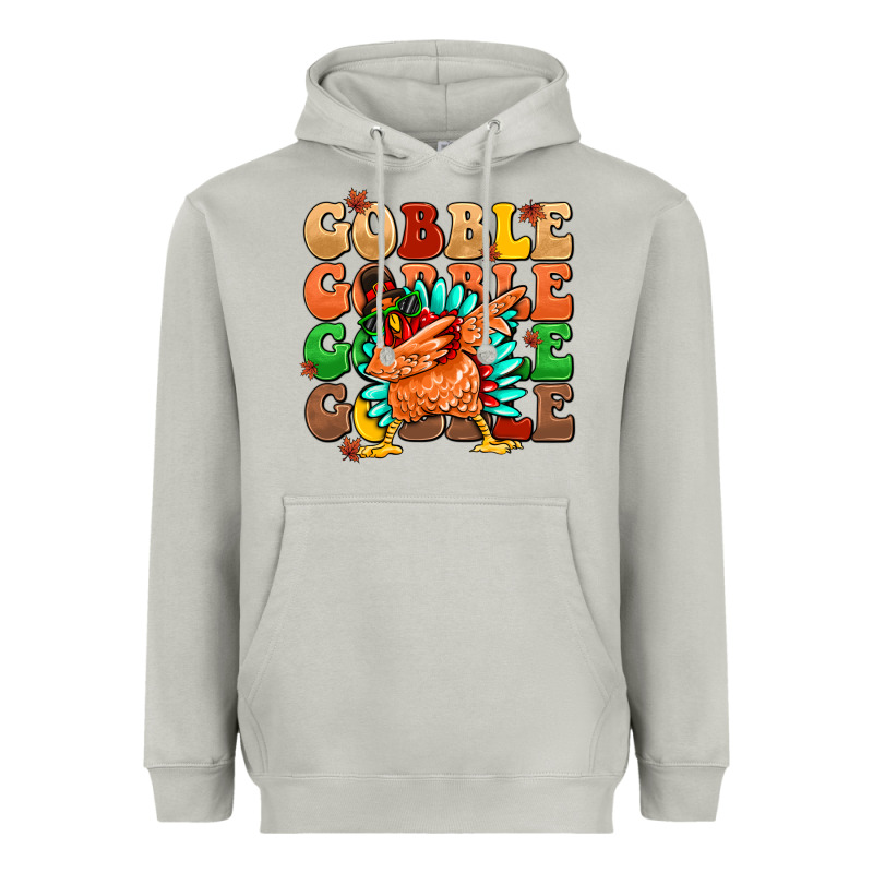 Gobble Gobble Gobble Gobble Turkey Heavyweight Hoodie by MaliasSmallBusiness | Teevron