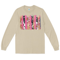 Mushroom v.d cow and lotus brushstrock Long Sleeve Tee - AdoDesignShop